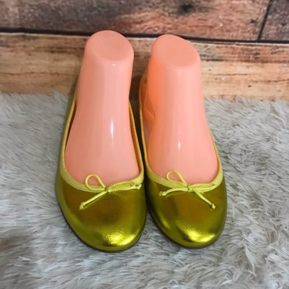 J.Crew Marjorie Metallic Leather Ballet Flats 8.5